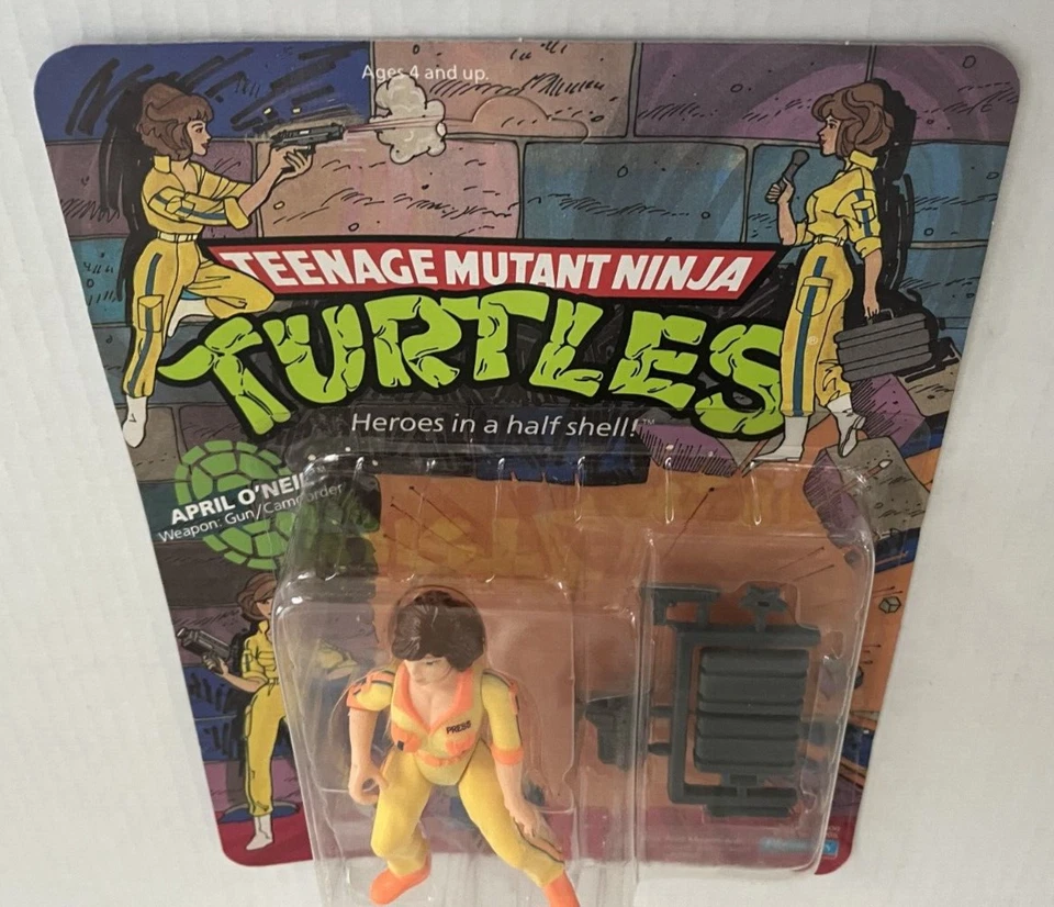 LOTE DE 10 BACK 1988 Tortugas Ninja Adolescentes Mutantes ABRIL O’NEIL RAYAS AZULES Y NARANJAS Foto 2 de 4