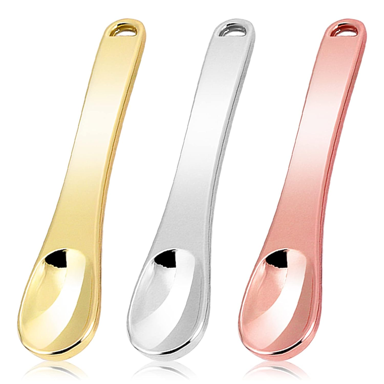 Mini Metal Makeup Spatula - Reusable Cosmetic & Skincare Tool