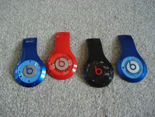 Genuine Beats Studio 2 Wired Headphones Outer Side Panel - Red Blue Black White