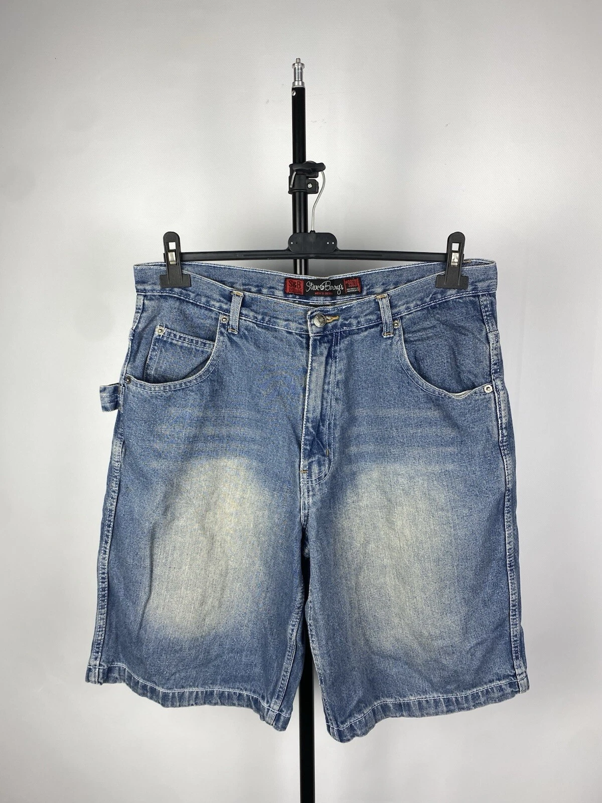 Vintage Y2K Baggy Stonewashed Carpenter Jean Shorts Men’s W33 Size