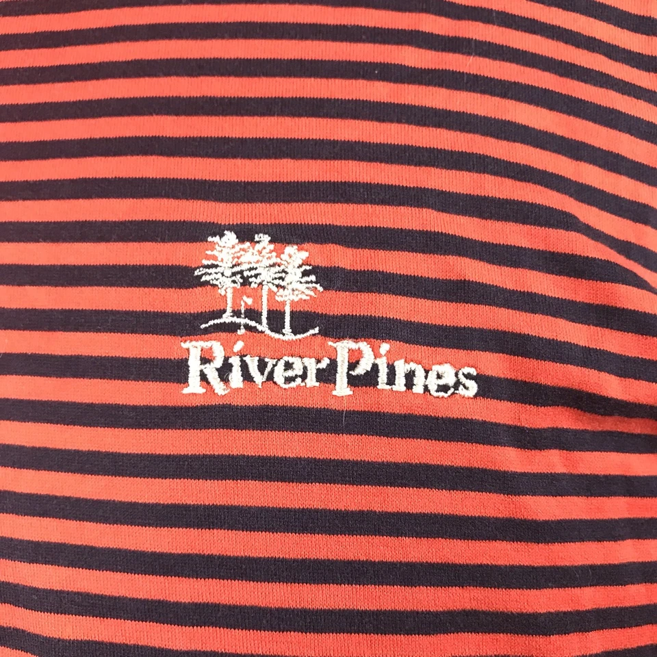 Camisa de golf Divots Players Edition River Pines para hombre a rayas de algodón Pima talla grande Foto 3 de 4