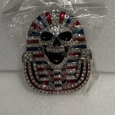 Men's Fashion Silver Finish Skull Pirate Hip Hop Buckle For Belt