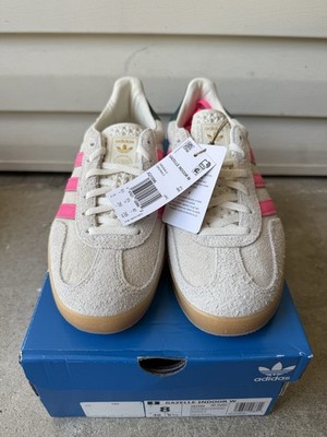 Adidas Gazelle Indoor White Lucid Pink JQ1096 Women's Size 8 Brand