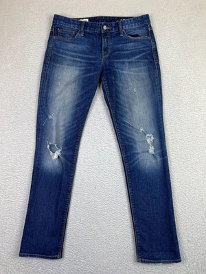 Gap 1969 Jeans Womens 29R (Fits 33x32) Blue Distressed Real