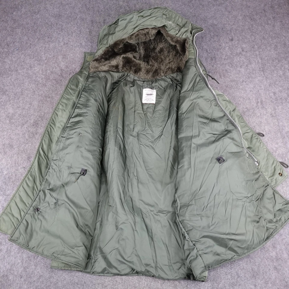 Vintage Alpha Industries Jacket Mens XL Olive N-3B Parka Extreme Cold Weather - Image 3 of 4