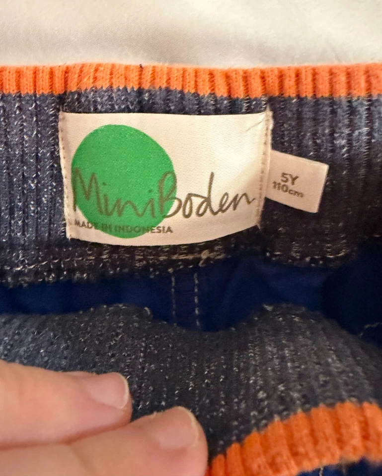 Mini Boden Niños 5Y Azul Convertible Cremallera Carga Pantalones a Pantalones Cortos Cintura Elástica Foto 2 de 4