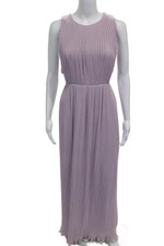 BCBG Max Azria Women Maxi Dress Purple Sleeveless Round Neck Zip Size 4