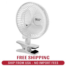 6 In. Quiet Portable Indoor 2-Speed Desk Fan with Clip and Fully Adjustable Tilt