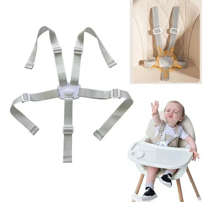 High Chair Security Strap Replacement 5Point Kid Children Safety Harness Strap - image 1 of 4