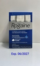 Rogaine Foam Hair Loss Treatment 5 Minoxidil Foam Exp 6/27 - 3 Month Supply