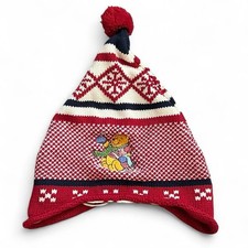 Winnie The Pooh Christmas Beanie Size Medium The Disney Store Cozy Ski Snow