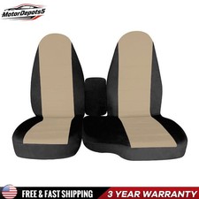 For 1998 - 03 Ford Ranger 6040 Highback Car Seat Covers Black Tan Center