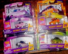 Car Tuned Lowriders Series 2 Chevy Impala Nomad 4-car Lot Led Poseable Chassis Car Tuned Lowriders Series 2 Chevy Impala Nomad 4-car Lot Led Poseable Chassis