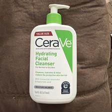 CeraVe Hydrating Facial Cleanser for Normal Dry Skin Fragrance-Free 16 oz a