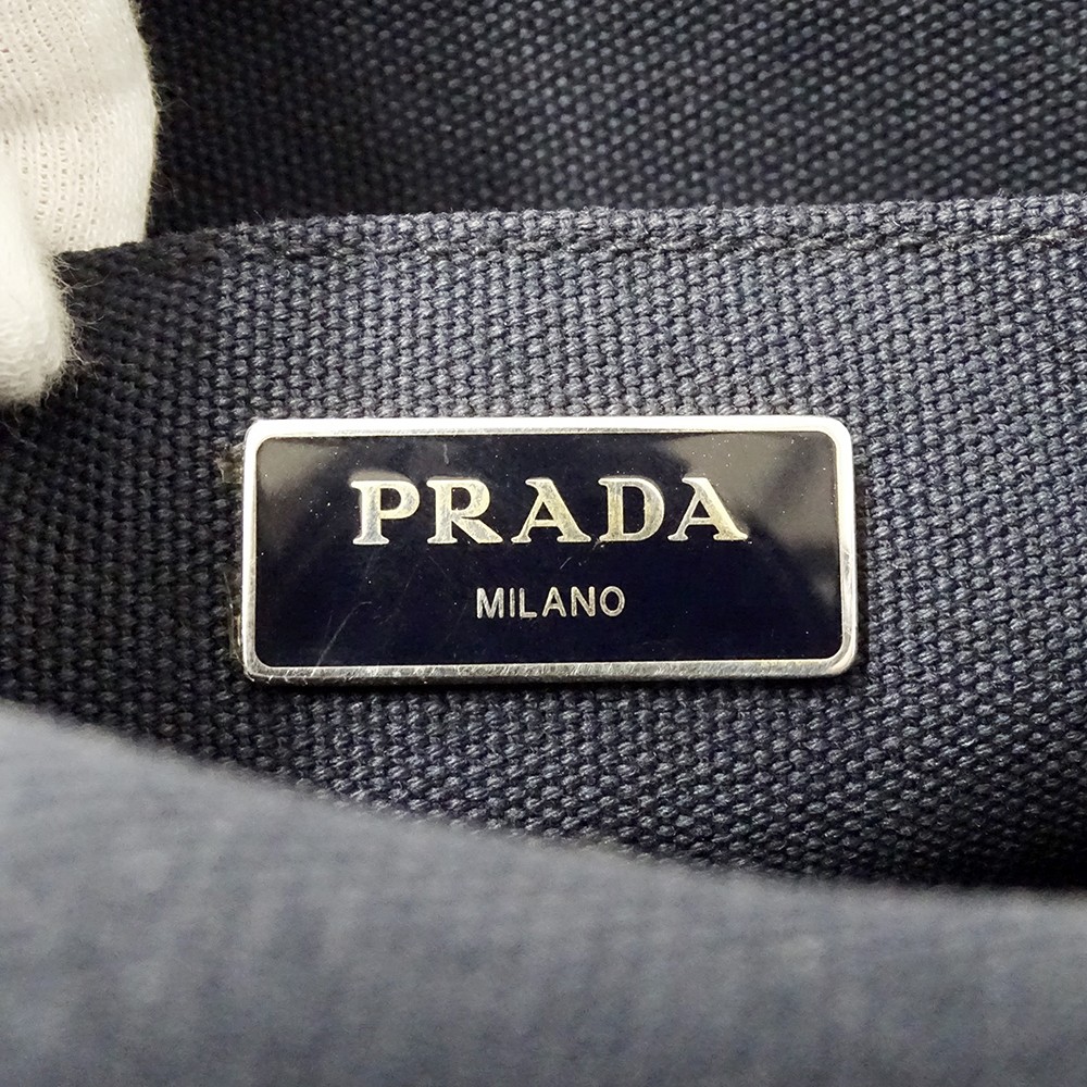 PRADA Bag Ladies Brand Handbag Tote Bag Shoulder Bag 2way Canapa Mini Canvas Nav thumbnail 6
