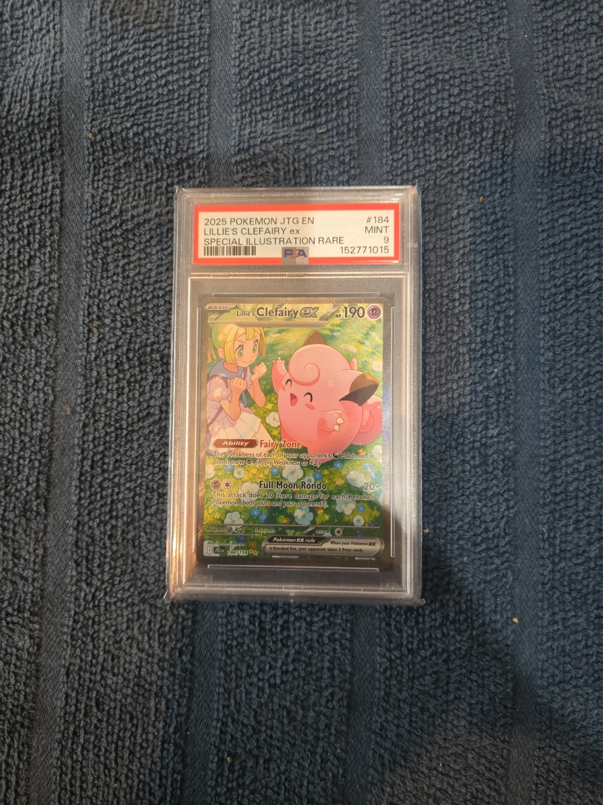 Pokemon Lillie's Clefairy ex Journey Together SIR #184 PSA 9 Mint
