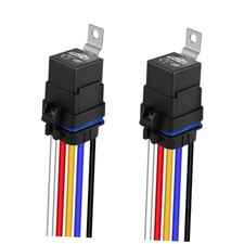 5-Pin Waterproof Relay Kit 40/30 AMP 1V Relay Switch with Harness 1 16 AWG 2