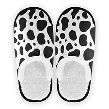 Slippers Soft Memory Foam Non-Slip Indoor House Slippers Home 5-8 Cow Print