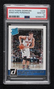 2015-16 Panini Donruss Rated Kristaps Porzingis #239 PSA 10 GEM MT Rookie RC