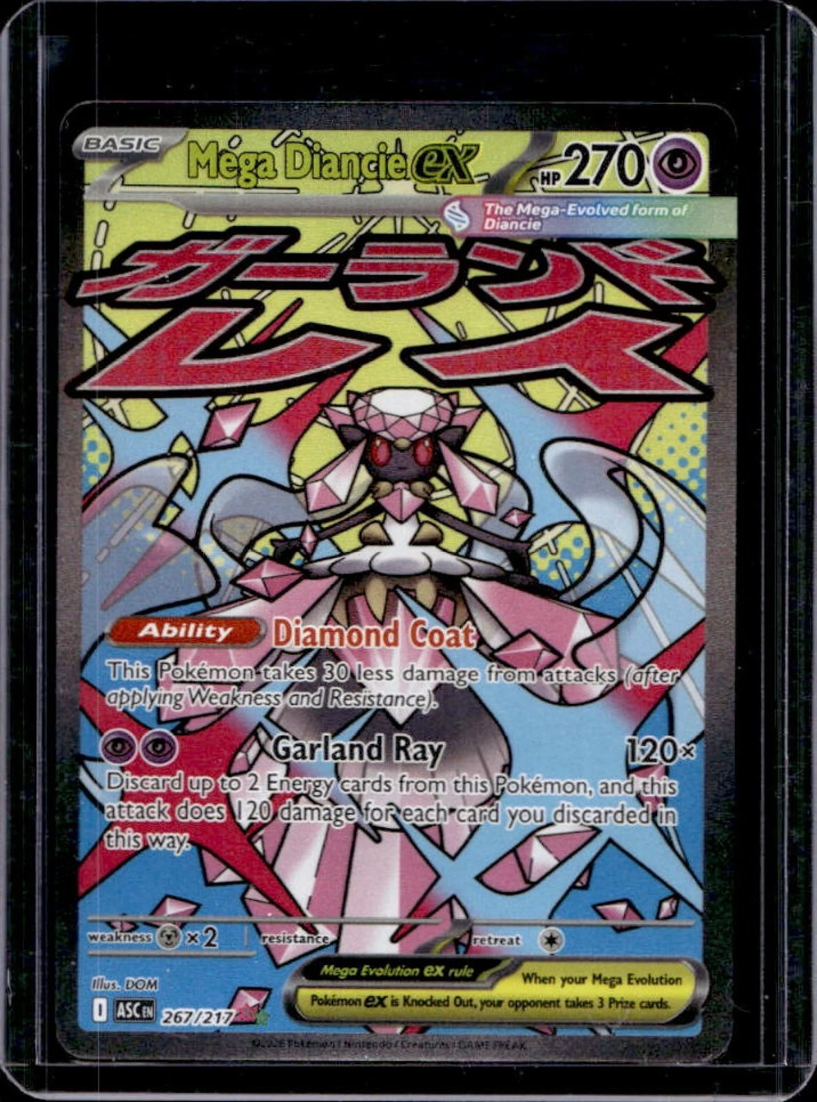 2026 Pokemon Ascended Heroes Mega Diancie ex Attack Rare #267/217