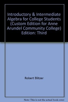 Introductory & Intermediate Algebra For College Students, third Edition, wit...