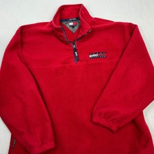Tommy Hilfiger Outdoors Mens Red Fleece Quart...