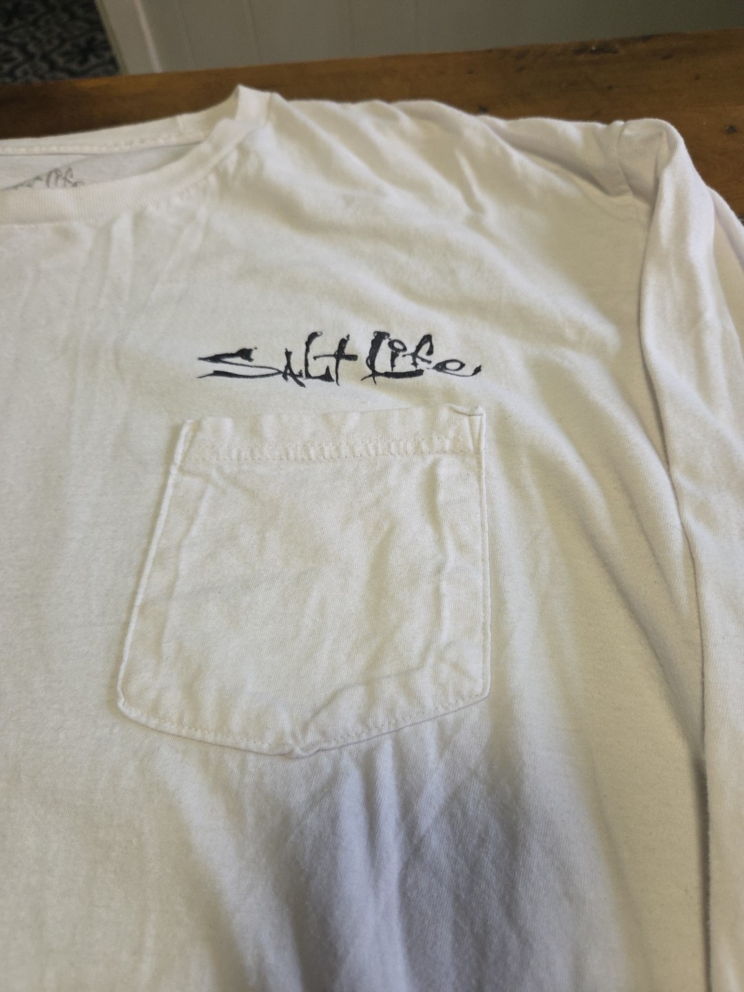 Salt Life Hook Line and Sinker Long Sleeve Shirt Mens XL White Graphic Tee image 6