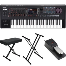 Roland FANTOM 6 EX Synthesizer Workstation Essentials Bundle