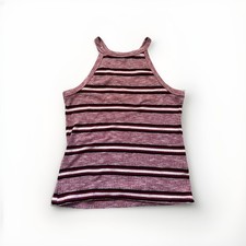 Pink Rose Sz M Striped Halter Crop Top