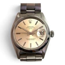 Rolex Date 34 mm Steel Oyster Silver Dial Automatic Watch 1500 Circa 1978