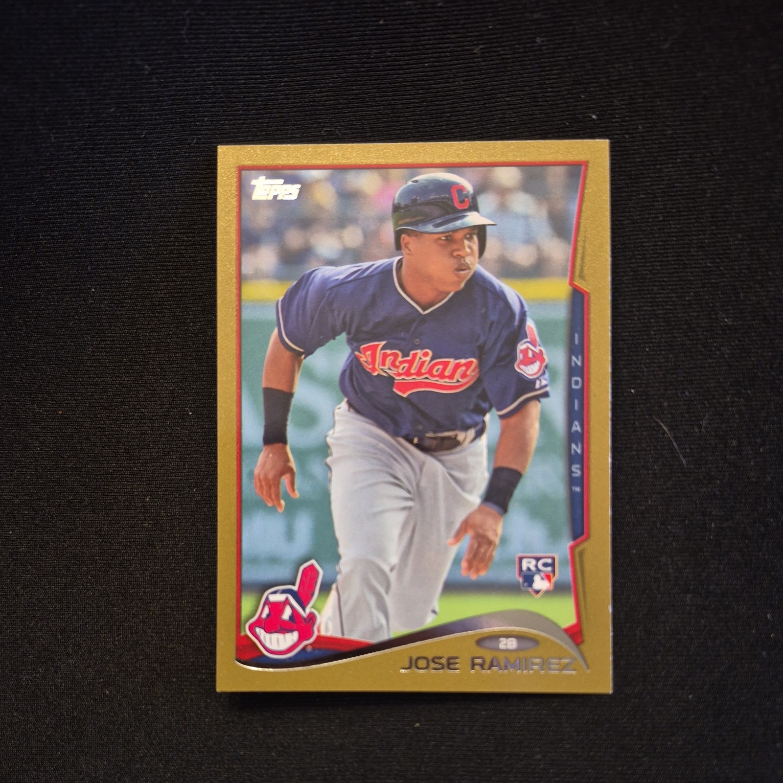 2014 Topps Jose Ramirez Gold Rookie Card RC Gold Border Cleveland Guardians 424
