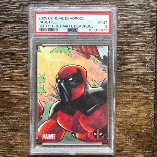 2025 Topps Deadpool Chrome Marvel Sketch Card Ultimate Deadpool 1/1 Paul Hill