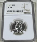 1957 Washington Quarter 25C *NGC PF67*Certified *90% Silver* PR67