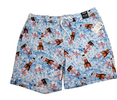 Valor COORS LIGHT BEER Swim Trunks Shorts Unlined Pockets Drawstring Sz L NWT
