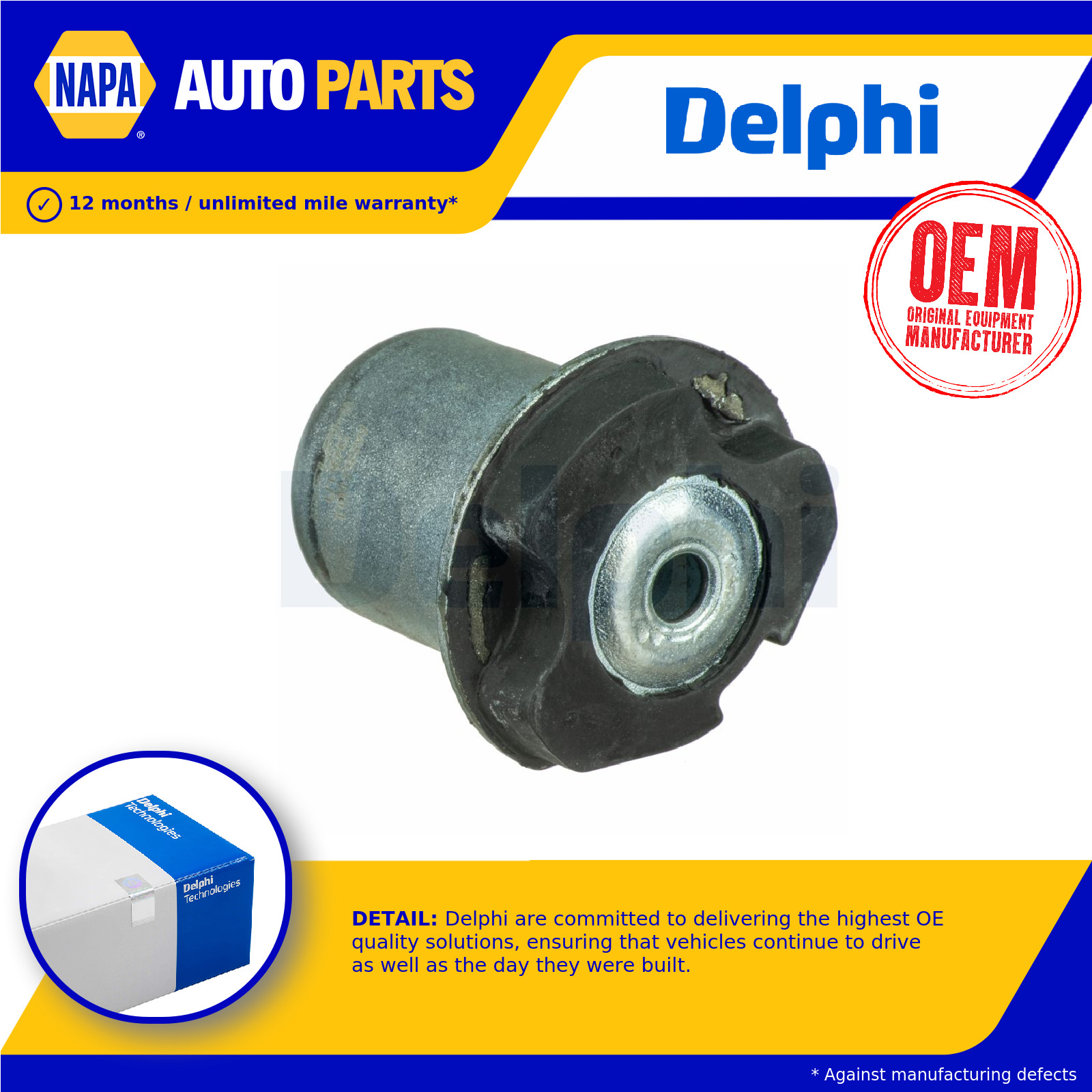 Axle Beam Mount Rear Lower TD1795W Delphi Suspension 7700429441 7700839316 New