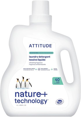ATTITUDE Liquid Laundry Detergent, EWG Verified Laundry Soap, HE Compatible, Veg