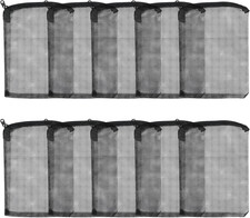 10-Pack Aquarium Filter Media Bags with Zipper for Activated Carbon, 5.5" x 8