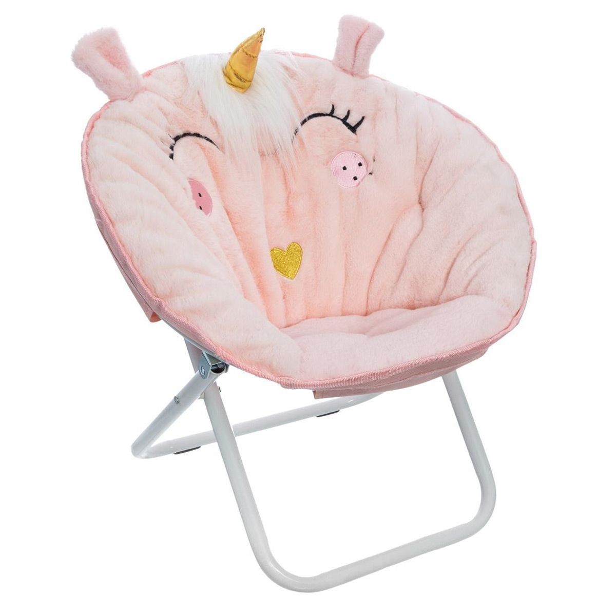 Fauteuil pliable licorne rose 50cm, fini le désordre dans la chambre
