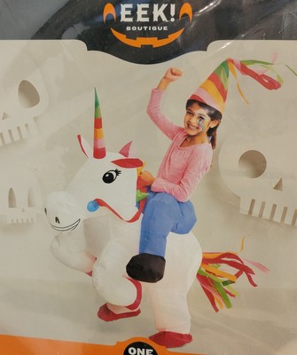 Hyde & Eek Unicorn Rider Inflatable Kids Costume Halloween One Size Fits Most