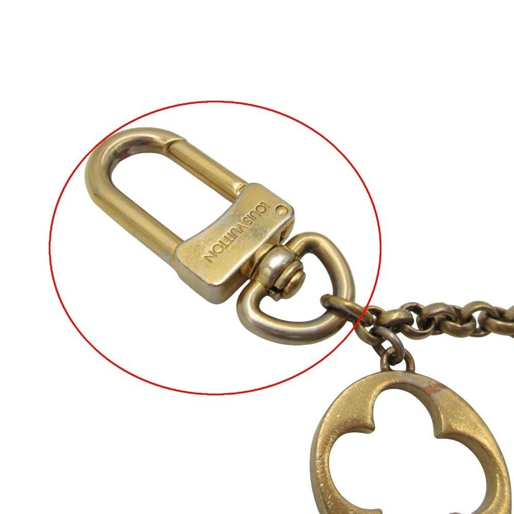 Louis Vuitton Fleur de Monogram Bag Charm Key Holder Gold M65111