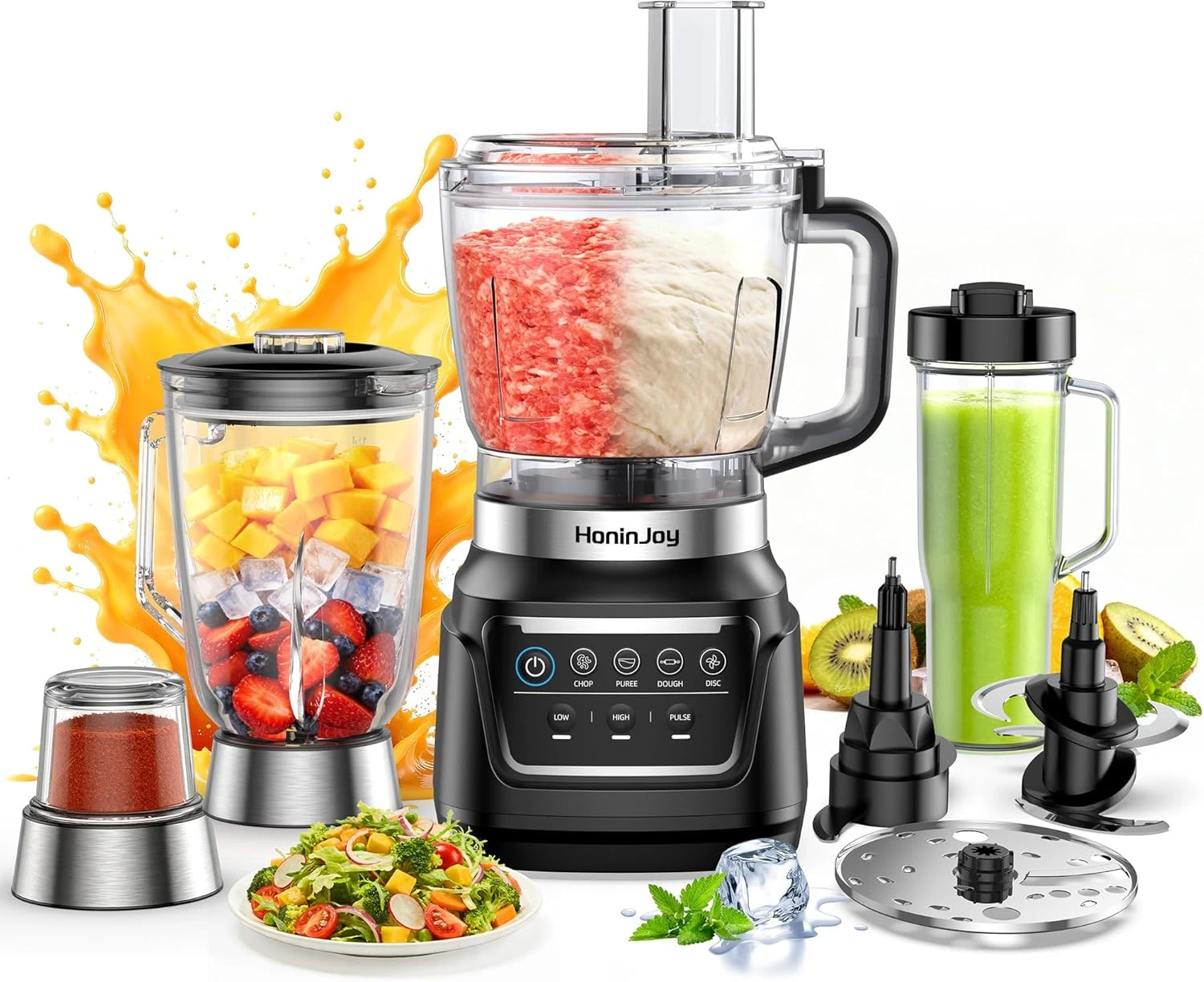 Versatile 10-in-1 Blender & Food Processor for Smoothies, Chopping & More
