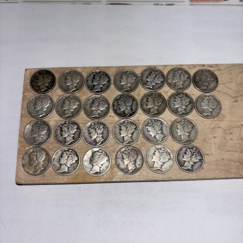 (26) Silver Mercury Dimes Various Dates/Conditions 1919-1945 Lot of 26 See Pics