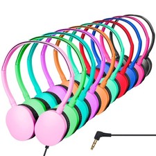 Kids Headphones Bulk 10 PCS School Classroom Students Children Mixed Colors