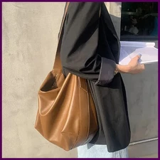 Vintage Pillow Design PU Leather Boston Handbag For Women Casual Large Capacity