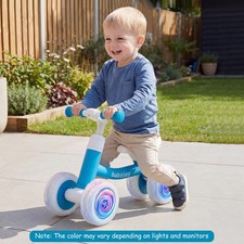 Baby Balance Bike, No Pedal Toddler Balance Bike w/ Adjustable Handlebar  Seat