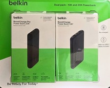 Image of Belkin Dual Pack Power Bank Charger, 10K and 20K USB C Portable