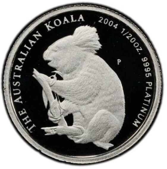 2004 $5 Australia 1/20 Oz Platinum Proof Koala Coin • Rare! Only 450 Minted - Image 3 of 4