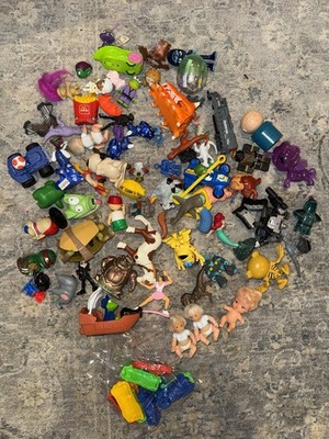 Huge Mixed Toy Lot TMNT Batman Disney McDonalds Dinosaurs Figures Kids Toys