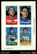 1969 Topps 4-in-1 Football Jim Nance 6 - EX/MT