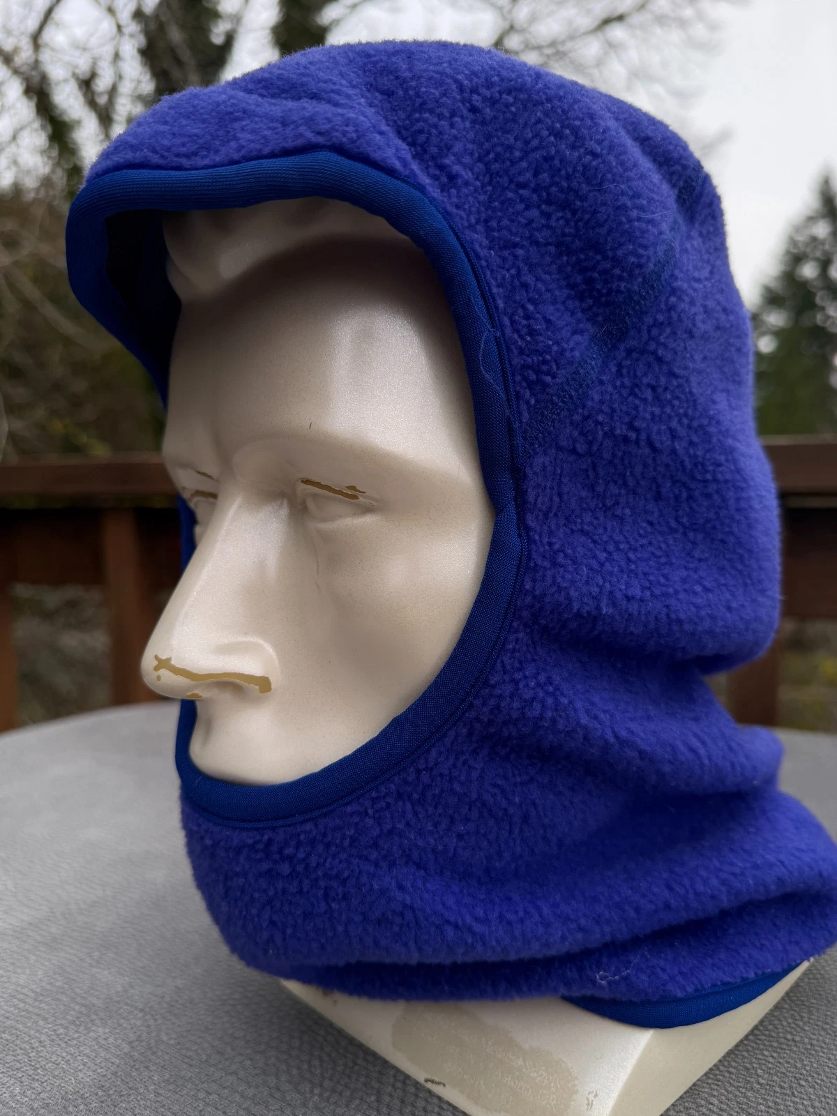 Vintage PATAGONIA Ski Mask BLUE FLEECE Made in USA Hat ONE SIZE Balaclava HOOD